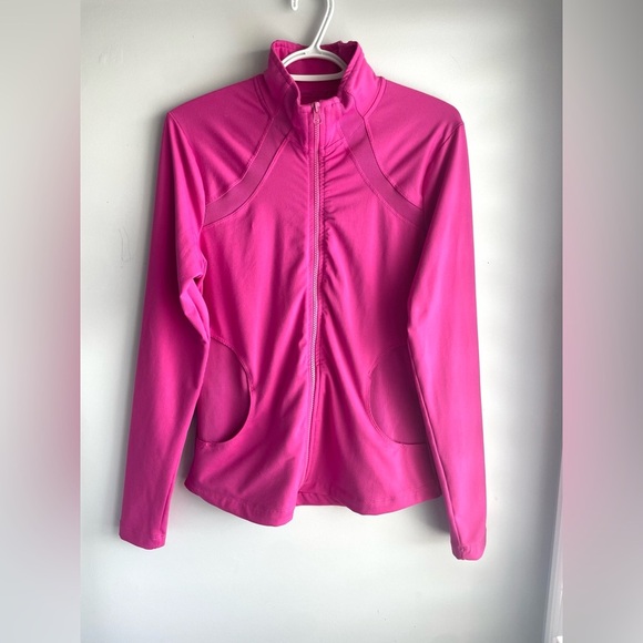 Women's Athletic Jacket in Vibrant Pink - Picture 3 of 4